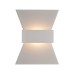 Επιτοίχια απλίκα δύο δεσμών LED 6W 3000K θερμό φως από αλουμίνιο σε άσπρο | Aca | ZD81166LEDWH